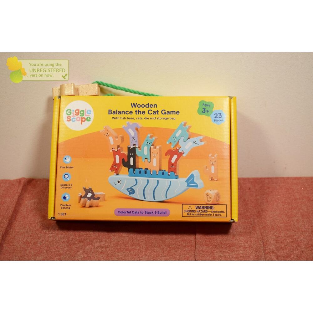 Gigglescape Wooden Balance the Cat Game 23pc